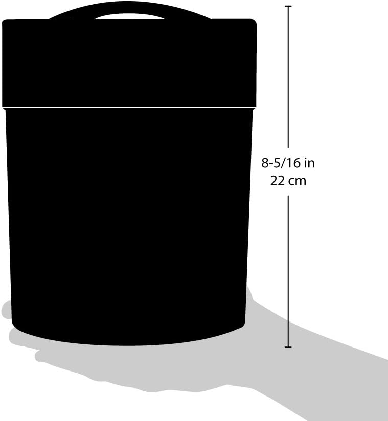 2.5 Pound Vacuum Sealed Pet Food Storage Container; Black Cap & Body/White Paws