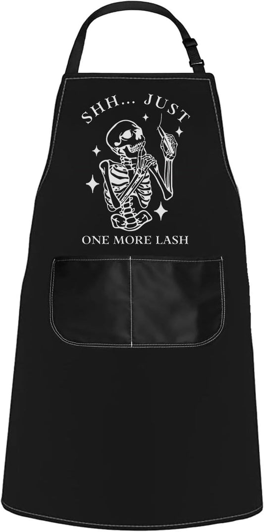 WCGXKO Shh Just One More Lash Kitchen Apron Beauty Lashes Gift Makeup 