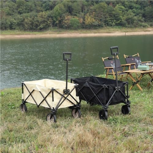 Portable Camping Cart,Portable Beach Trolley Cart for Outdoor Camping Folding Multifunctional Stall Trolley with Express Delivery Option