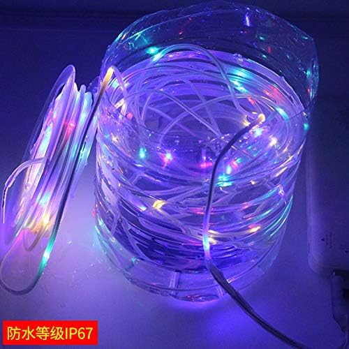 100 LEDs Rope Tube Fairy Garden Lights Solar Licht LED String Lights Solar Lamp Outdoor Waterproof Solar (Color : Multicolor Size : 5M 50LED) (Multicolor 10M 100LED)