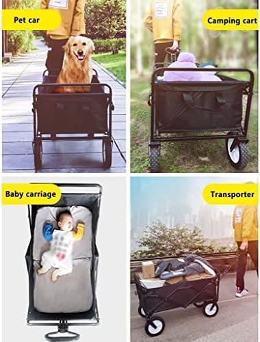 Portable Camping Cart,Outdoor Folding Utility Wagon Folding Shopping T