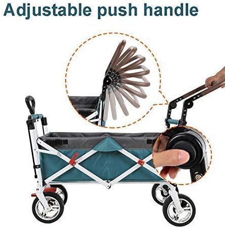 Tricycle Gift Kids Trike, Foldable Outdoor Transport Cart for Kids with Adjustable Telescopic Bar, Removable Shade Canopy, Garden Trolley for Shopping Grocery