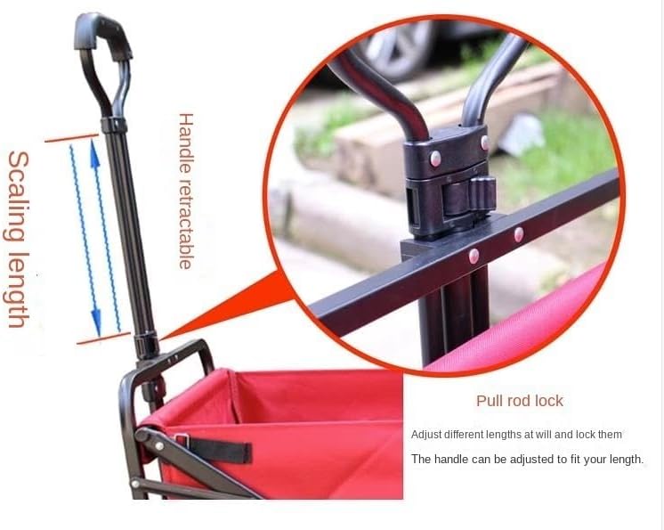 Collapsible Wagon Cart with Wheels Foldable Folding Wagons Carts Silen
