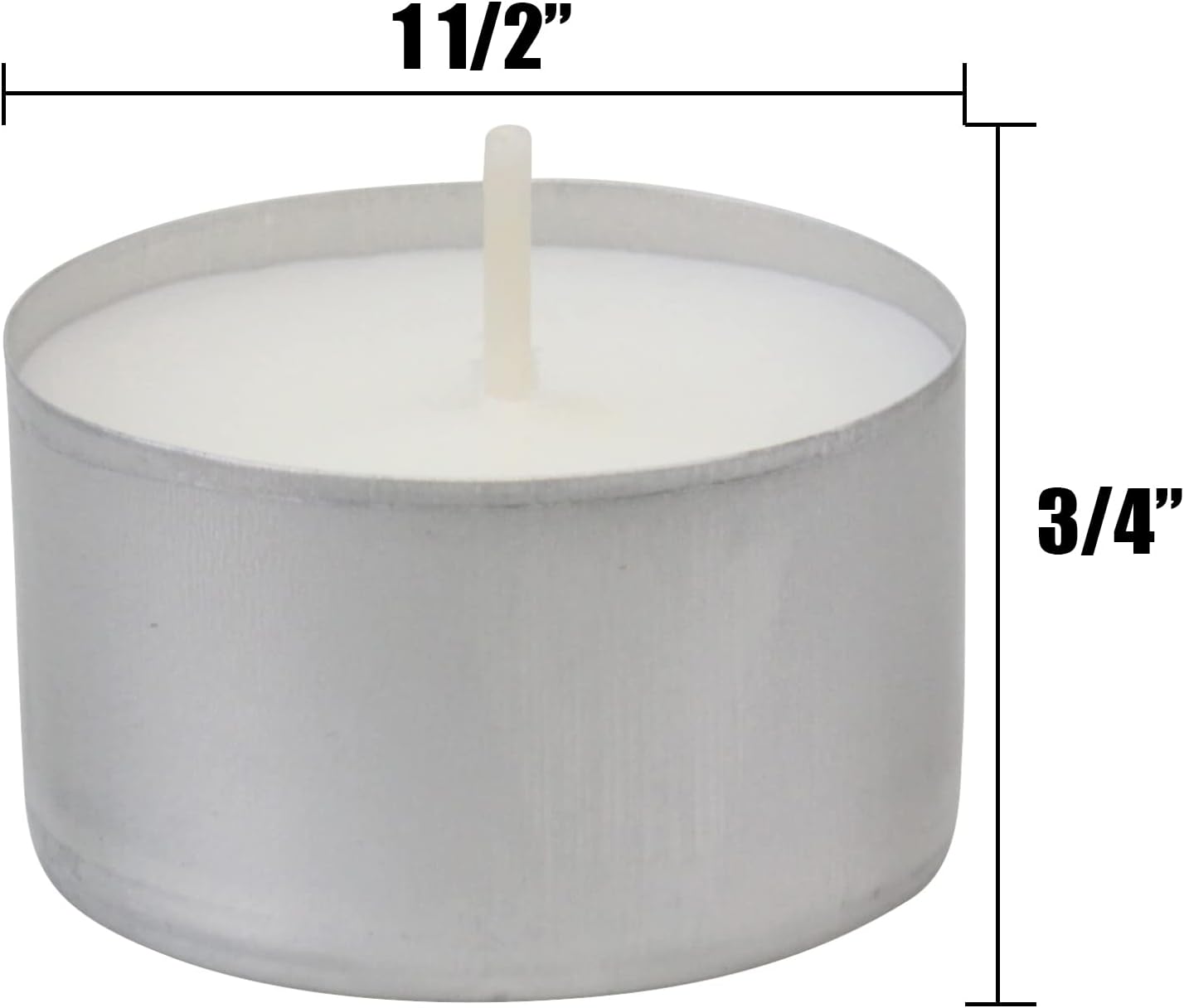 Stonebriar Unscented Long Burning White Tealight Candles, Bulk Pack, 6-7 Hour Burn Time, Smokeless Tealights for Parties, Weddings, Home, 100 Count