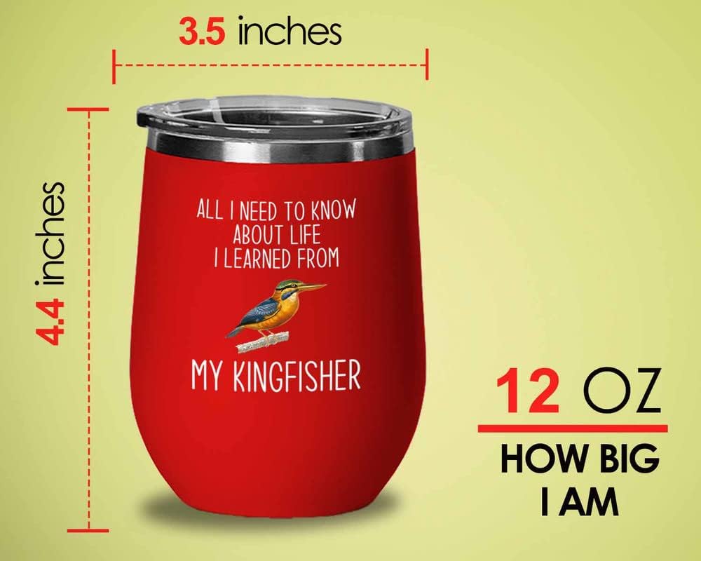 Bird Lover Red Edition Wine Tumbler 12oz - Lfe my bird - Hummingbird Nest Cage Parrot Dad Gardening Outdoor Birdwatcher Feeder