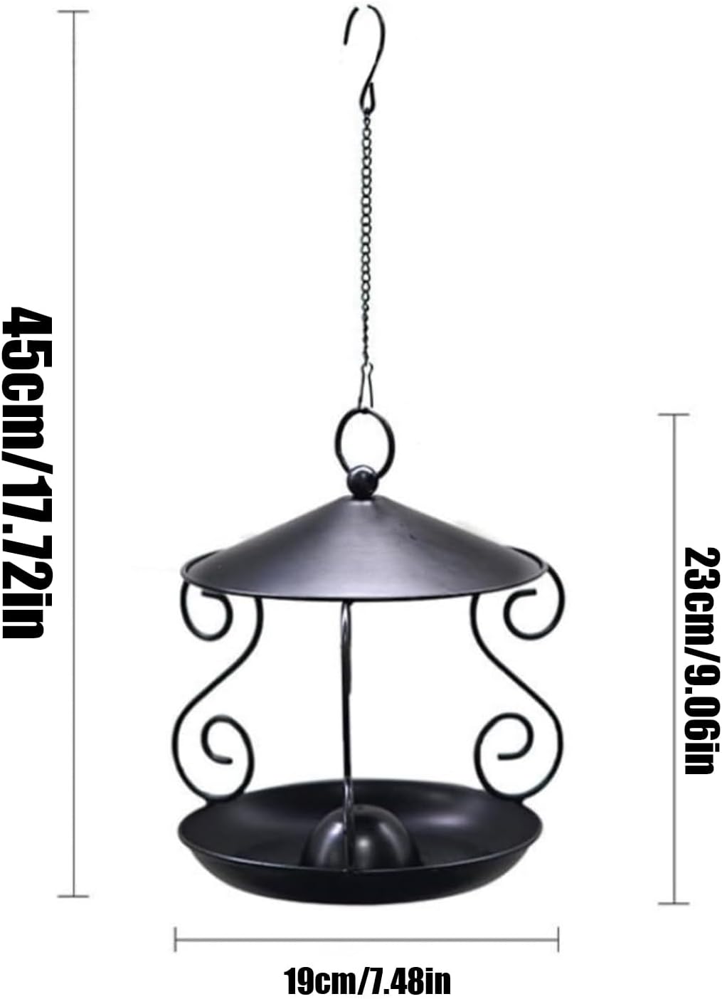 Bird Feeders for Outdoors - Rainproof Metal Feeding Dispenser - Hangable Bird Feeders for Outdoors,for Patio Lawn Backyard Balcony Birdwatching Park Porch Deck Terrace Garden