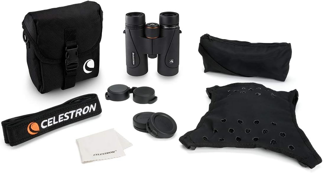 Celestron – TrailSeeker 10x42 Binoculars – Fully Multi-Coated Optics – Binoculars for Adults – Phase and Dielectric Coated BaK-4 Prisms – Waterproof & Fogproof – Rubber Armored – 6.5 Feet Close Focus