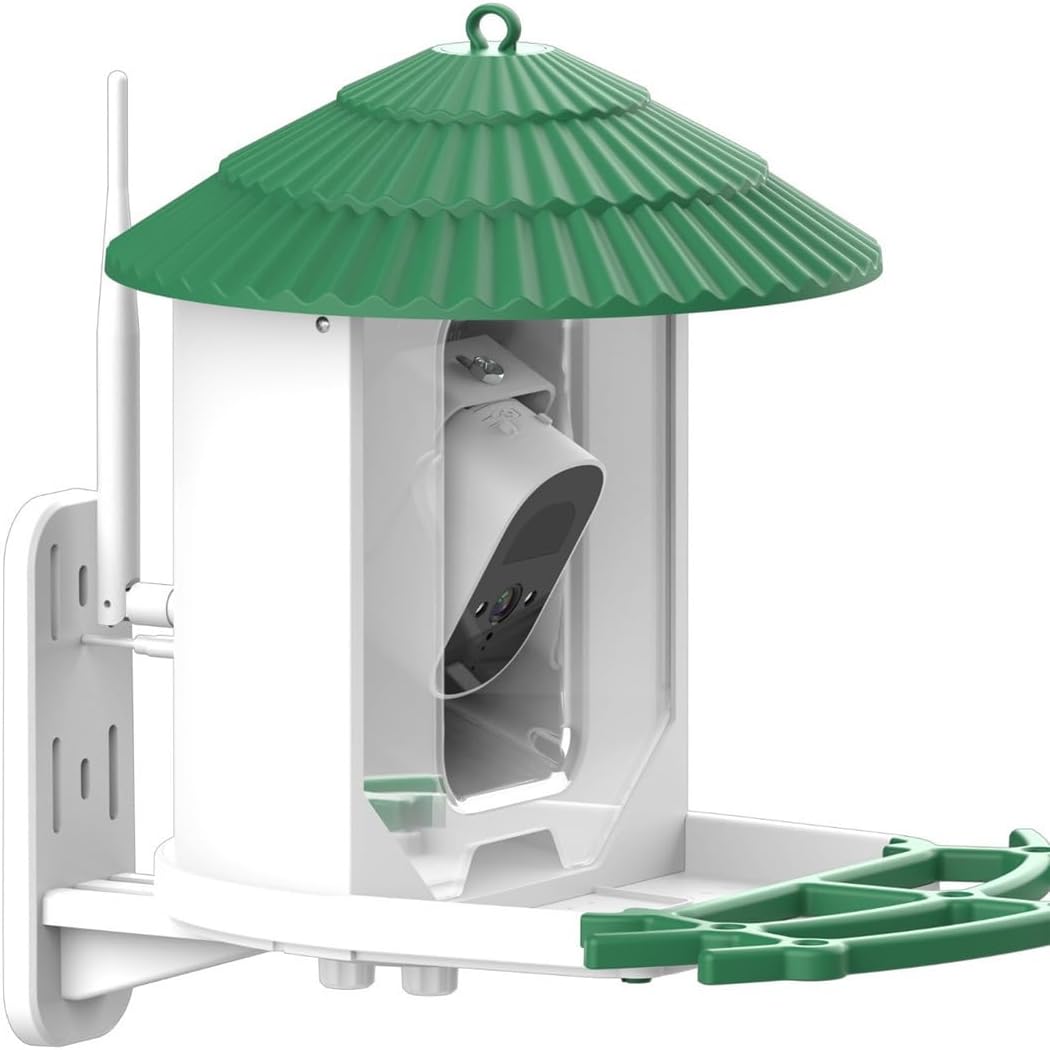 Smart Bird Feeder with Camera, AI Bird Species Identification, Solar P