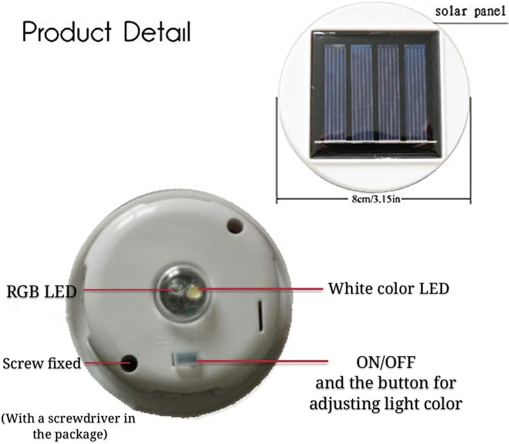 SunKite Solar Table Lights Outdoor Indoor Color Changing Crackle Crystal Glass Night Lights,Waterproof Solar Powered Mosaic Glass Lamp,for Garden Patio Yard Christmas Decorations (Multicolor)
