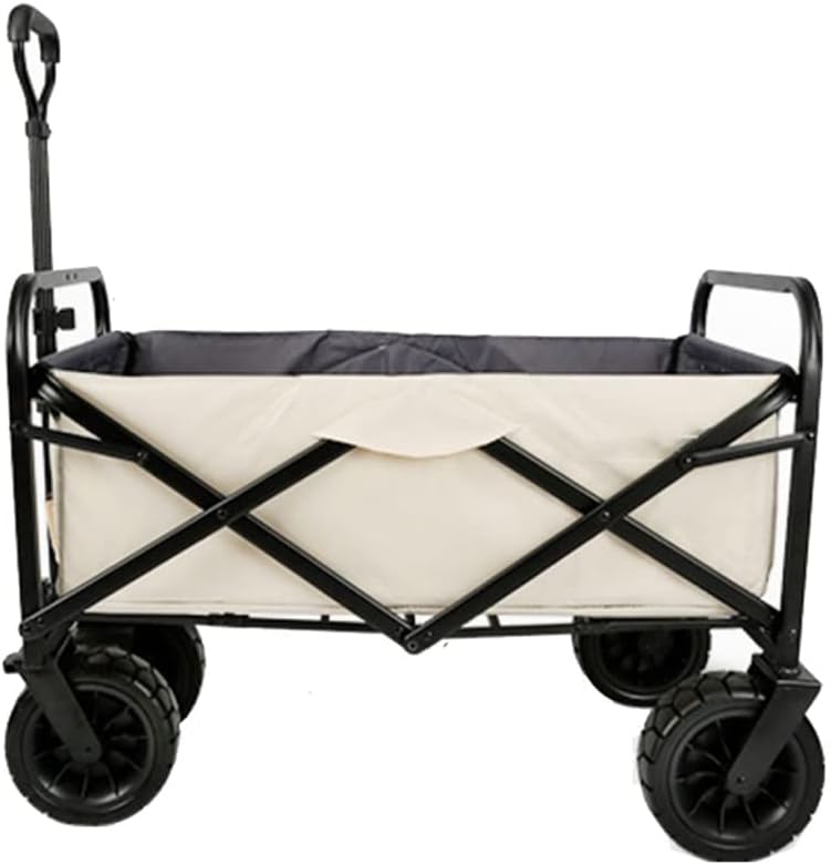 HBJWOV Outdoor Camping Camping Picnic Stall Folding Trailer Stall Small Cart Trailer Vegetable Shopping Folding Car(74 * 47 * 63cm)