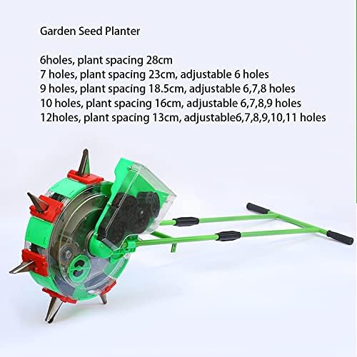 Adjustable Corn Planter Seeder - Hand-Push 6-Mouth Roller for Precise 