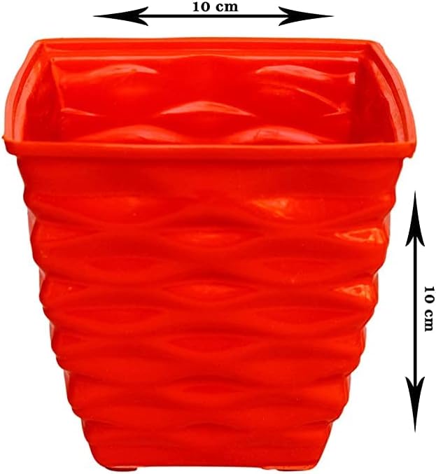 Plastic Diamond Pot Set (Multicolored, 5-Pieces)