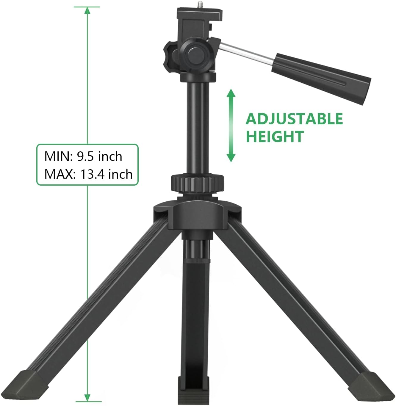 Compact Tabletop Tripod for Spotting Scope Monocular Camera Projector, Adjustable Tripod Stand with 1/4-20 Threads