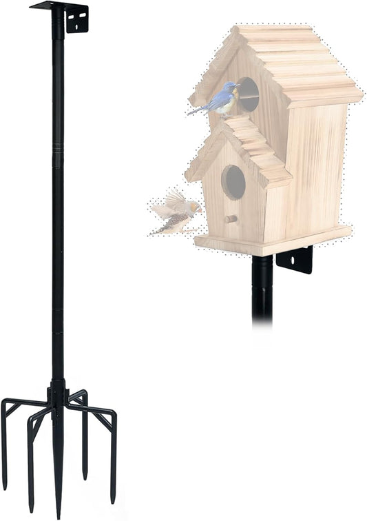 78 Inch Birds House Poles Mount Kit Pole Adjustable Heavy Duty Stand with Strong Base,Suitable for Various Types Bird House（NOT Included Bird House）