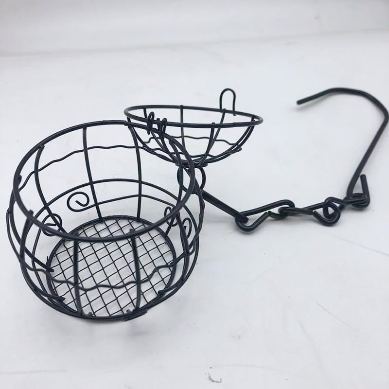 2pcs Wild Bird Feeder - Outdoor Garden Wild Metal Feeders Bird Feeder Patio Hanging 9.5 Inch for Garden Yard Outside Decoration Cute Shape attracts Birds