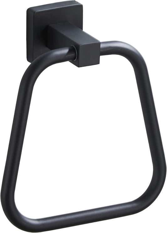 Matte Black Towel Ring for Bathroom, Kitchen Bath Towel Holder Hangers