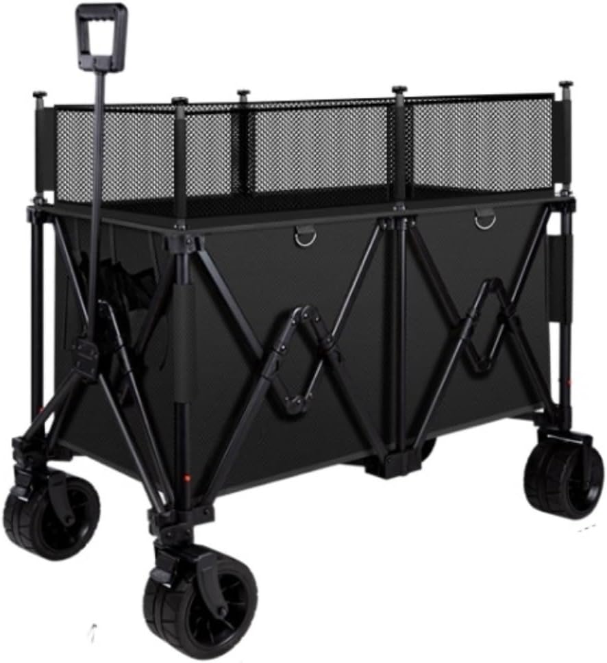 Collapsible Wagon Cart with Wheels Foldable Folding Wagons Carts Silen