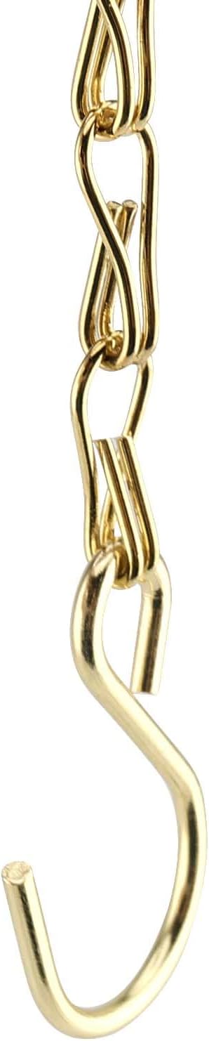 PINGEUI 8 Pack Gold Hanging Baskets Chains, 16 Inch Heavy Duty Metal H