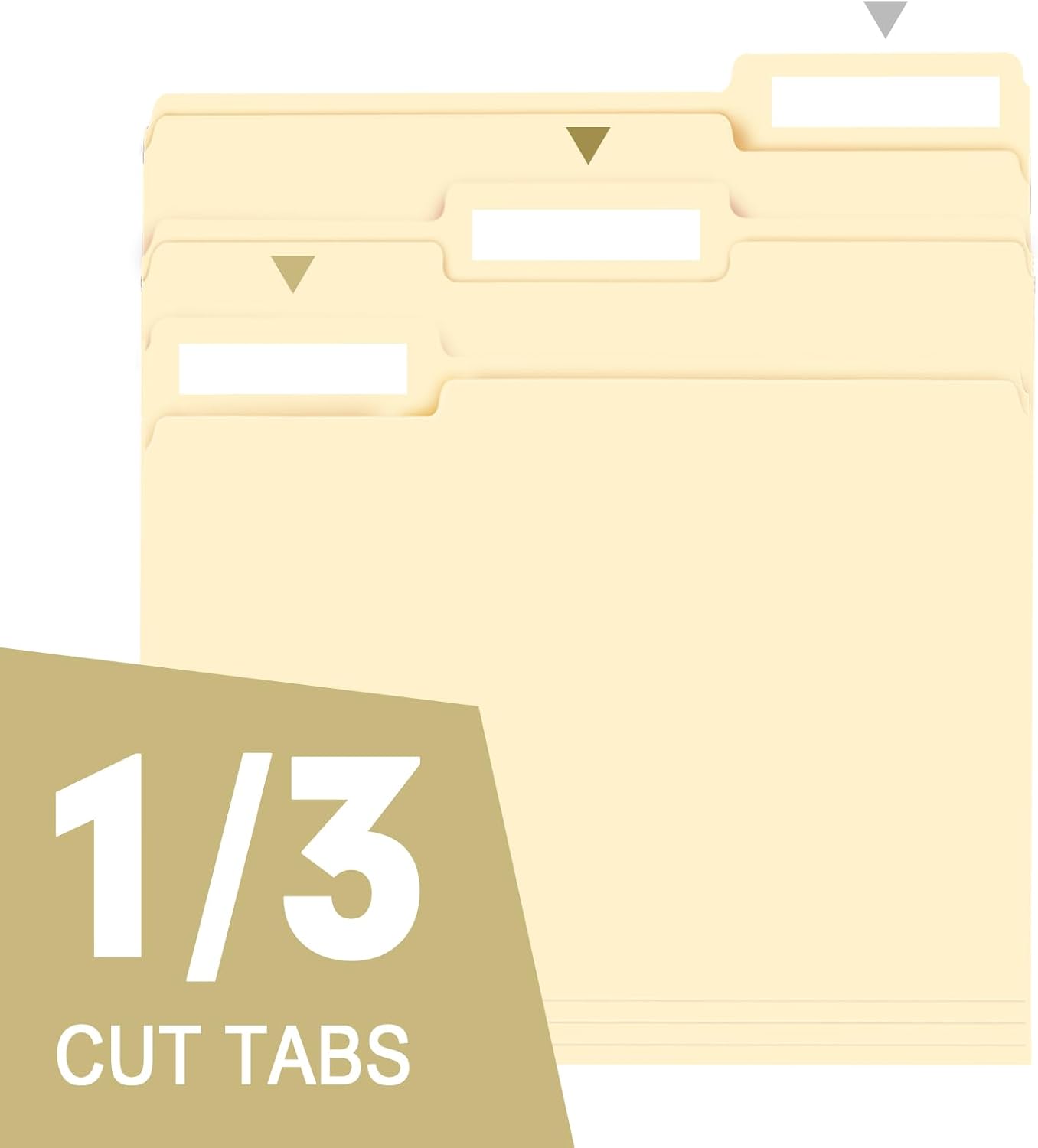 File Folder, RAZCC 150 Pack 1/3 Cut Tab File Folders Letter Size, Mani