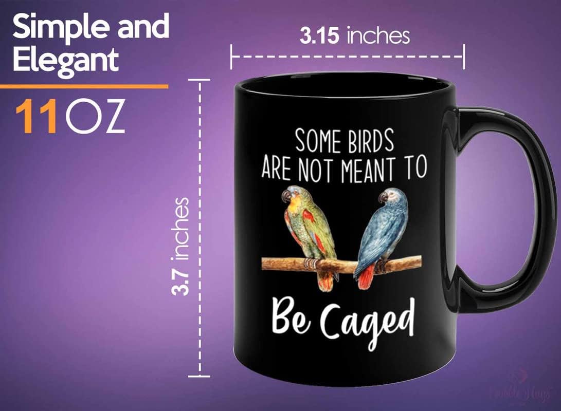 Bird Lover Coffee Mug 11oz Black - Birds to be caged - Hummingbird Nes