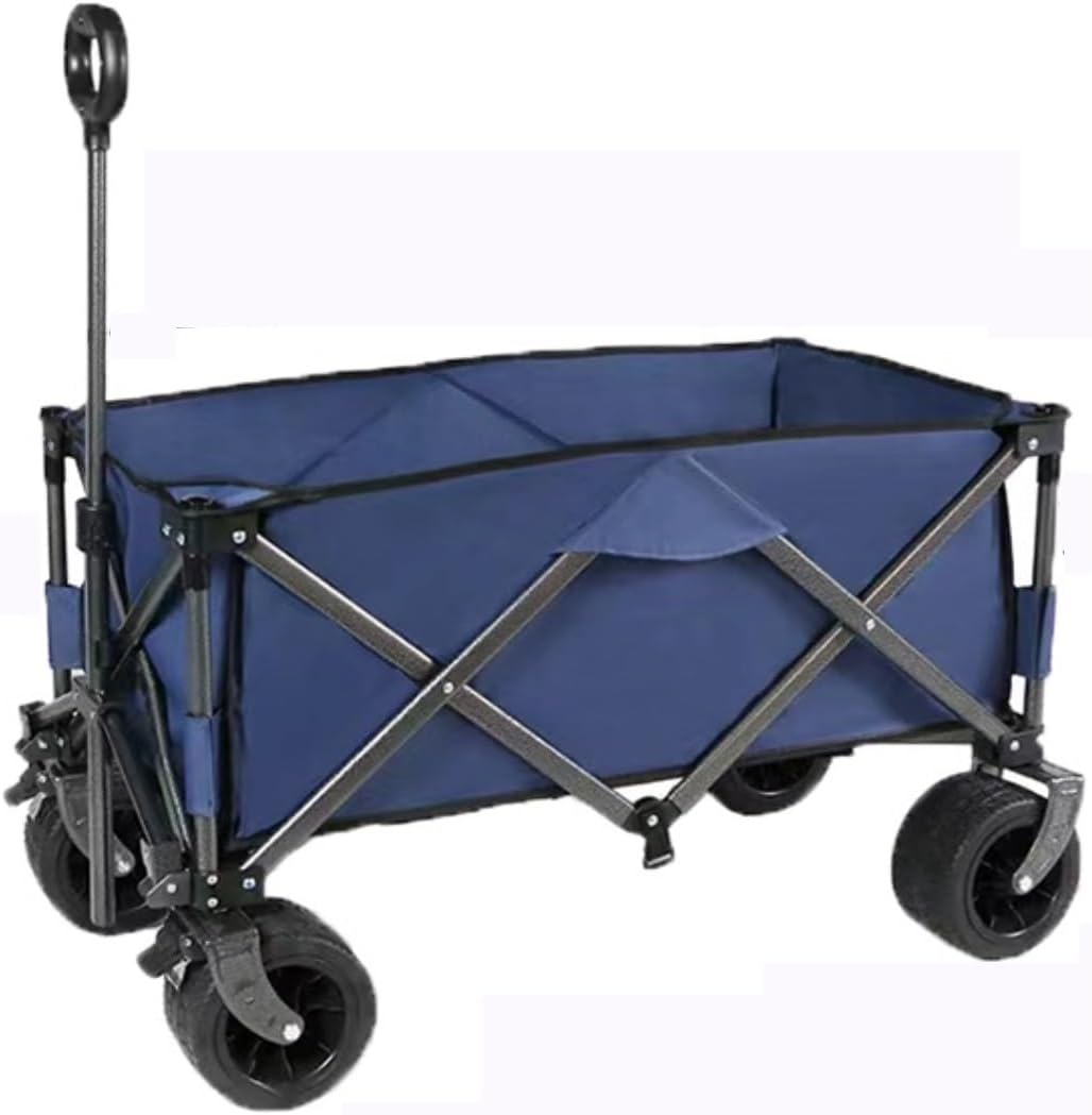 Wagon Cart Beach Wagon Garden Wagon Folding Wagon Cart Utility Garden Trolley Portable Rolling Shopping Trolley for Beach Outdoor Picnic Grocery Wagon Utility Wagon