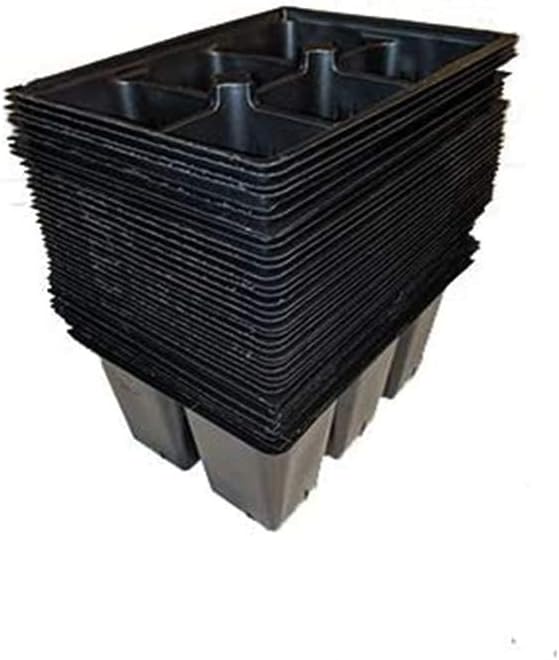 Seed Starter Trays 300 DEEP Extra Large Cells Total (50 Trays of 6 Cel