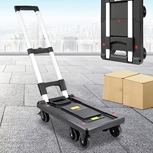 JSEIAJB Small Cart Express Small Pull Cart Pull Cart Folding Portable 