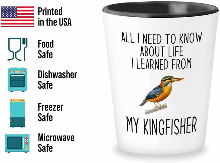 Bird Lover Shot Glass 1.5oz - Lfe my bird - Hummingbird Nest Cage Parrot Dad Gardening Outdoor Birdwatcher Feeder