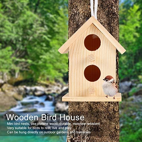 Wooden Bird House 3Pcs Innovative Outdoor Wooden Bird House Nesting Ca