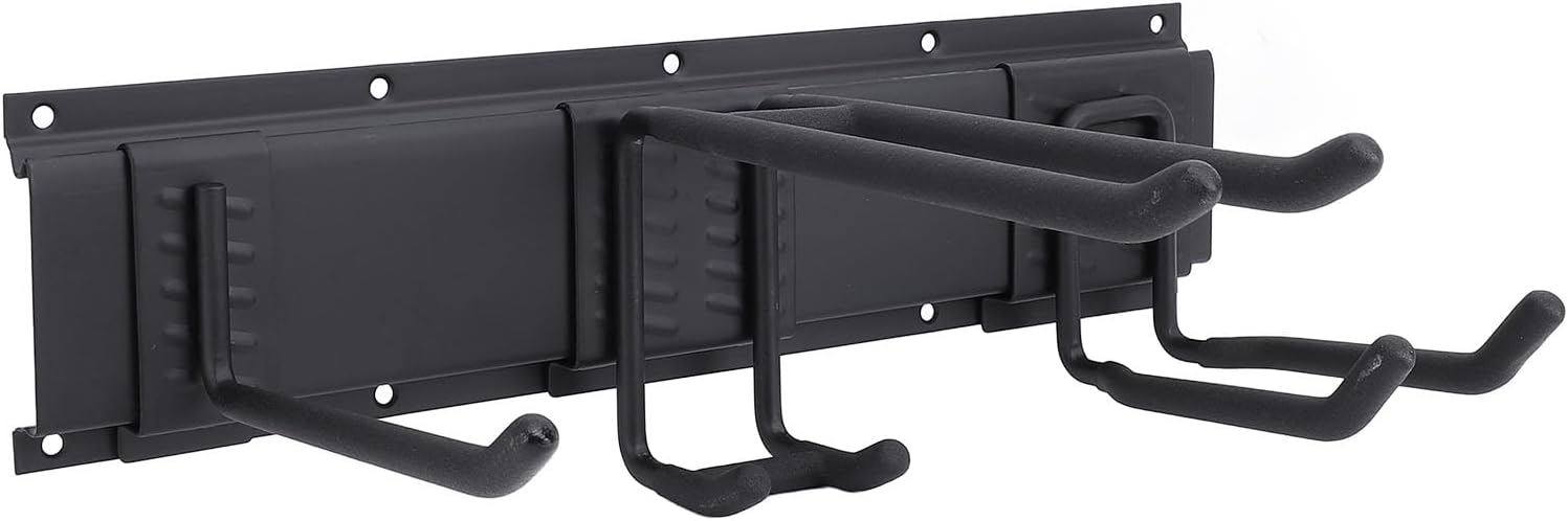 lyrlody Garage Garden Tool Organizer, Wall Mount Tool Storage Rack Ste