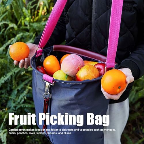 VBESTLIFE Fruit Picking Bag, 600D Oxford Cloth Harvest Fruit Vegetable Picking Bag Garden Apron for Outdoor Orchard Farm