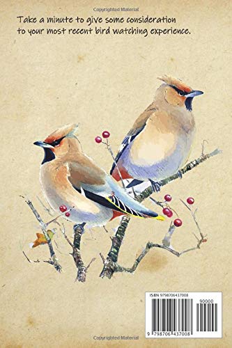 Birder's Journal: Log Book For Birders And Bird Watcher Gifts For Ornithologists, 6" x 9" Travel Size