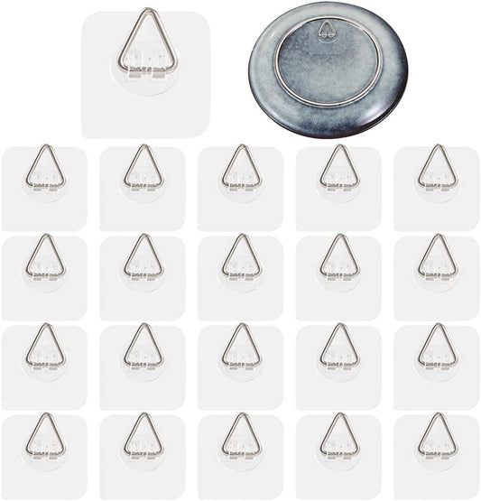 DIDUDIDU Wall Plate Hangers for Display - Invisible Adhesive Picture H