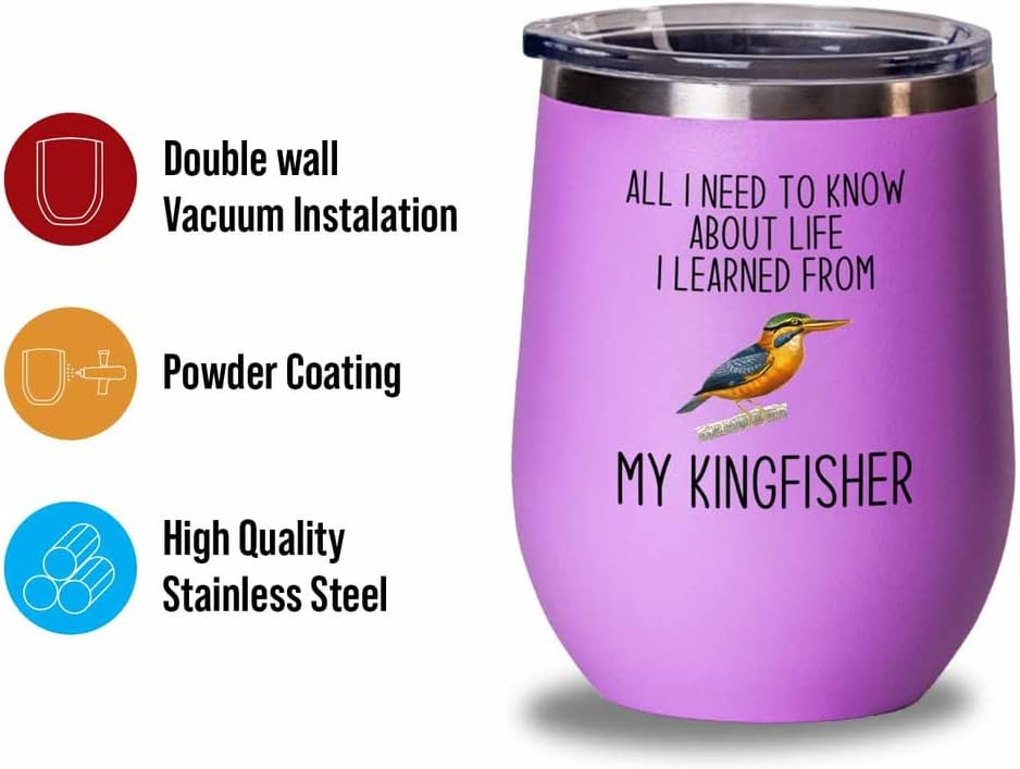 Bird Lover Pink Edition Wine Tumbler 12oz - Lfe My Bird - Hummingbird 