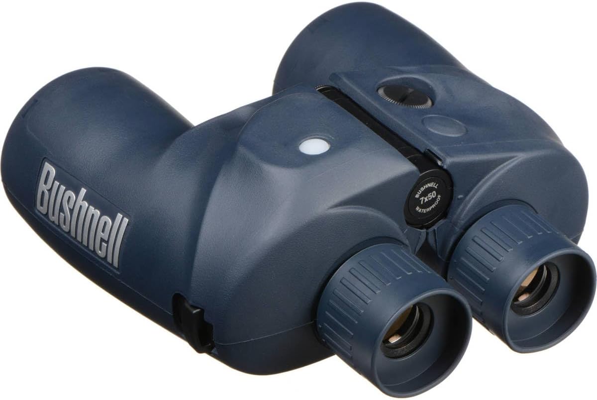 Bushnell 7x50 Marine Binoculars - Fogproof & Waterproof Binoculars with Internal Rangefinder & Illuminated Compass for Boating, Sailing and Fishing