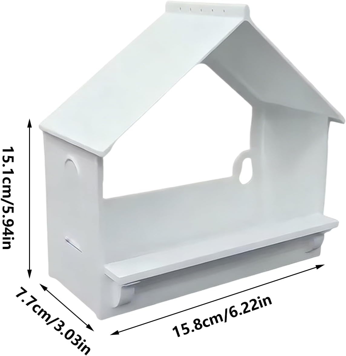 Hummingbird Feeder for Window with Decorative Hanger Transparent Back 