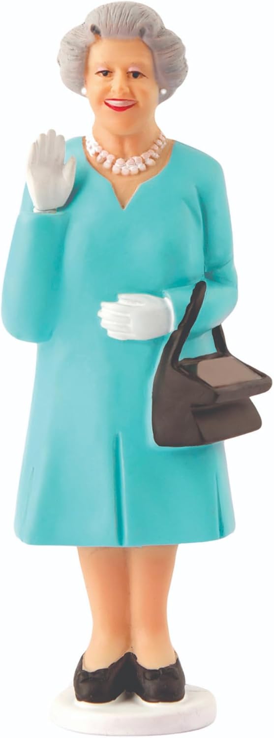 Kikkerland Solar Powered Waving Queen Figurine: Fun Decor for Home & K