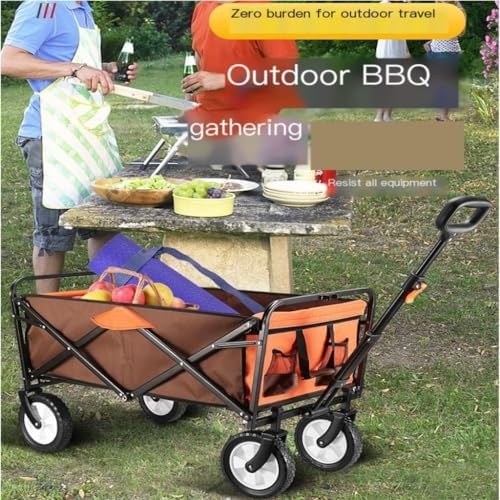 Portable Camping Cart,Outdoor Folding Beach Trolley Cart for Camping P