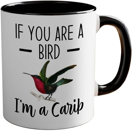 Bird Lover Two Tone Black Edition 11oz - Bird and Carib - Hummingbird 