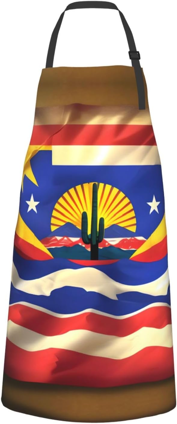 Arizona Flag-standard Print Laundry apron 28x33 In Waterproof Kitchen 