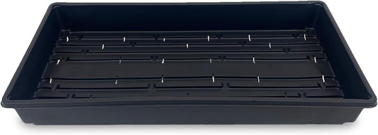 10 Plant Growing Trays (WITH Drain Holes) - 20" x 10" - Perfect Garden Seed Starter Grow Trays: For Seedlings, Indoor Gardening, Growing Microgreens, Wheatgrass & More - Soil or Hydroponic