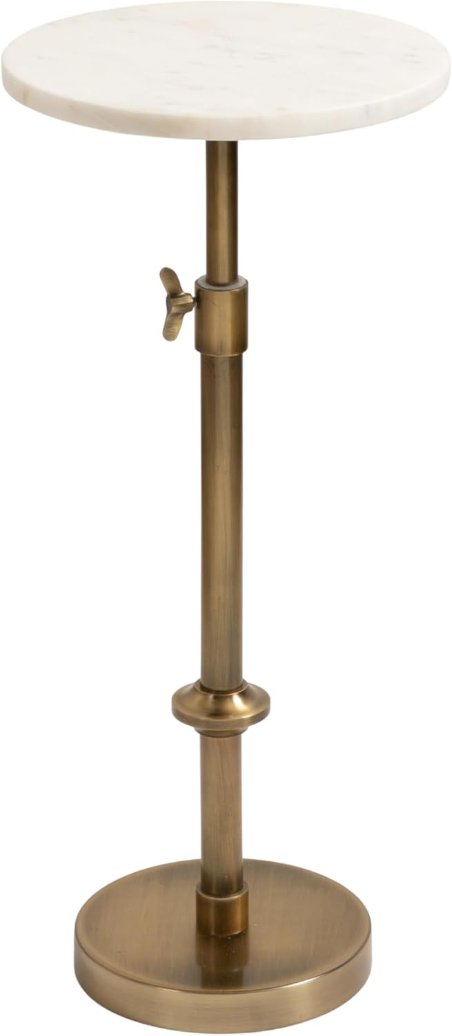 Kate and Laurel Engles Traditional Adjustable-Height Pedestal Drink Ta