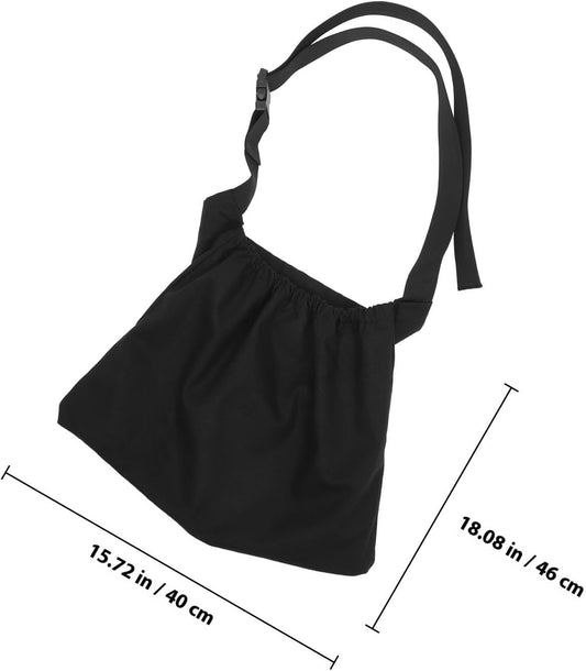 Milisten Fruit and Vegetable Picking Apron Garden Harvesting Bag Outdoor Multipurpose Fruit Pouch with Waist Strap for Orchard and Farm Use Black