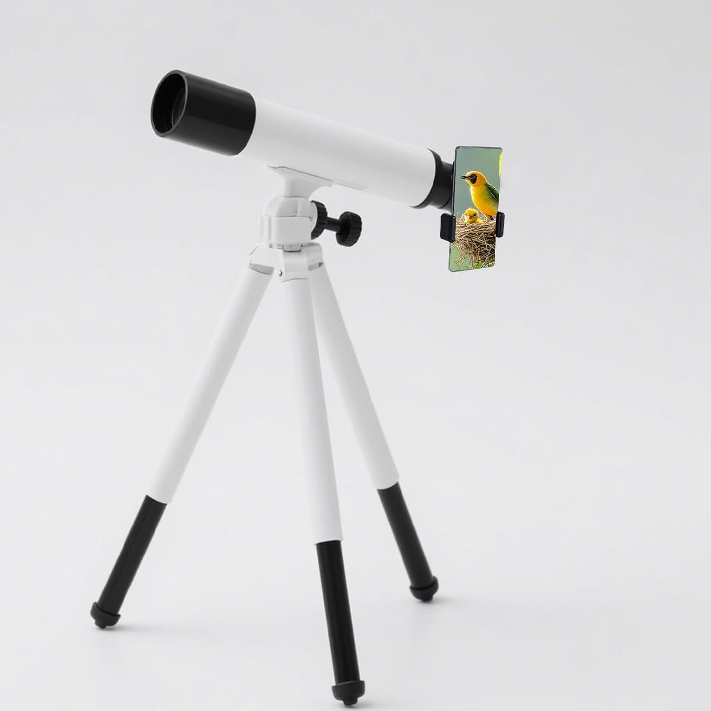 Universal Binocular Phone Adapter, 360°Rotatable Telescope Microscope Phone Mount with Clip Lock Practical Spotting Scope Digiscope Adapter Accessories for iPhone Samsung Most Smartphones