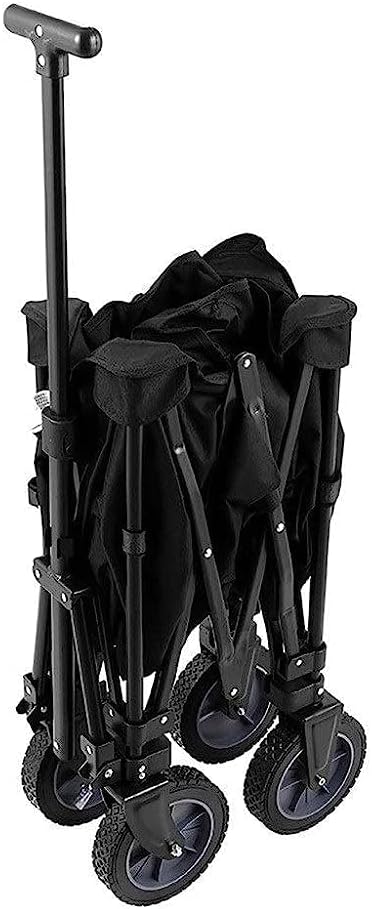 Handcart, Folding Portable Garden Trolley Cart Heavy Duty Wagon, Multifunction Shopping Cart for Outdoor/Camping/Fishing/Mall Cargo Carry Trolley, Load: 100Kg