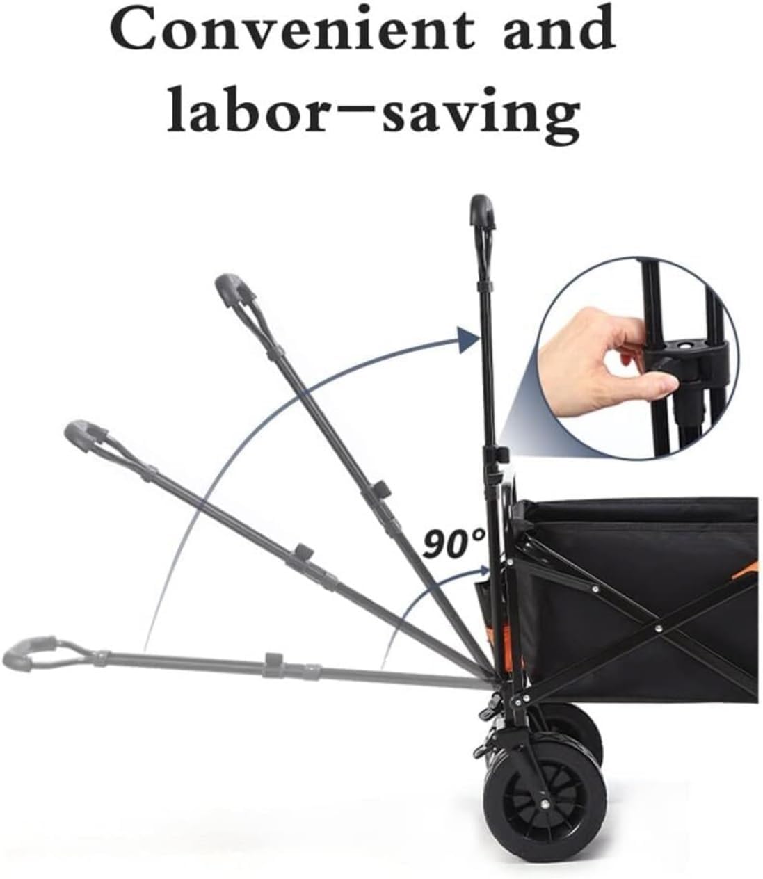 Collapsible Wagon Cart with Wheels Foldable Folding Wagons Carts Silen