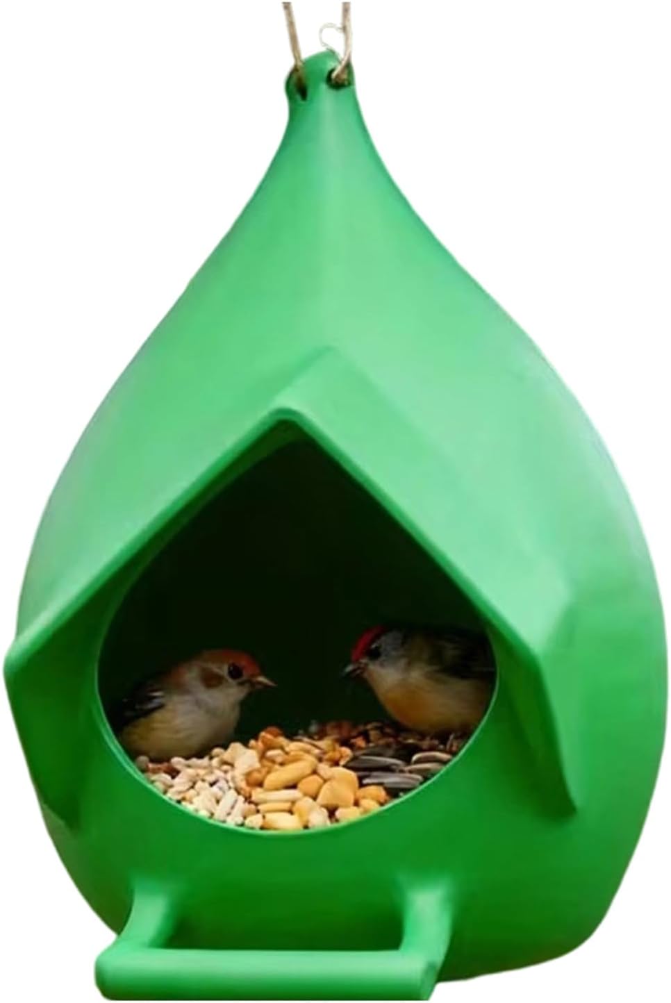 Hanging Bird Feeder, Large Capacity Weather-Resistant Plastic Feeder, Waterproof Wild Feeding Shelter with Hooks, Vibrant Color Attracts Wild Birds for Outdoor Backyard Balcony