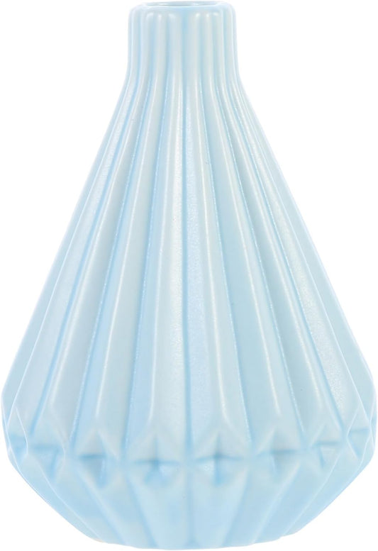 Milisten Ceramic Vase Ornament Decorative Flower Container Sky Blue Ta