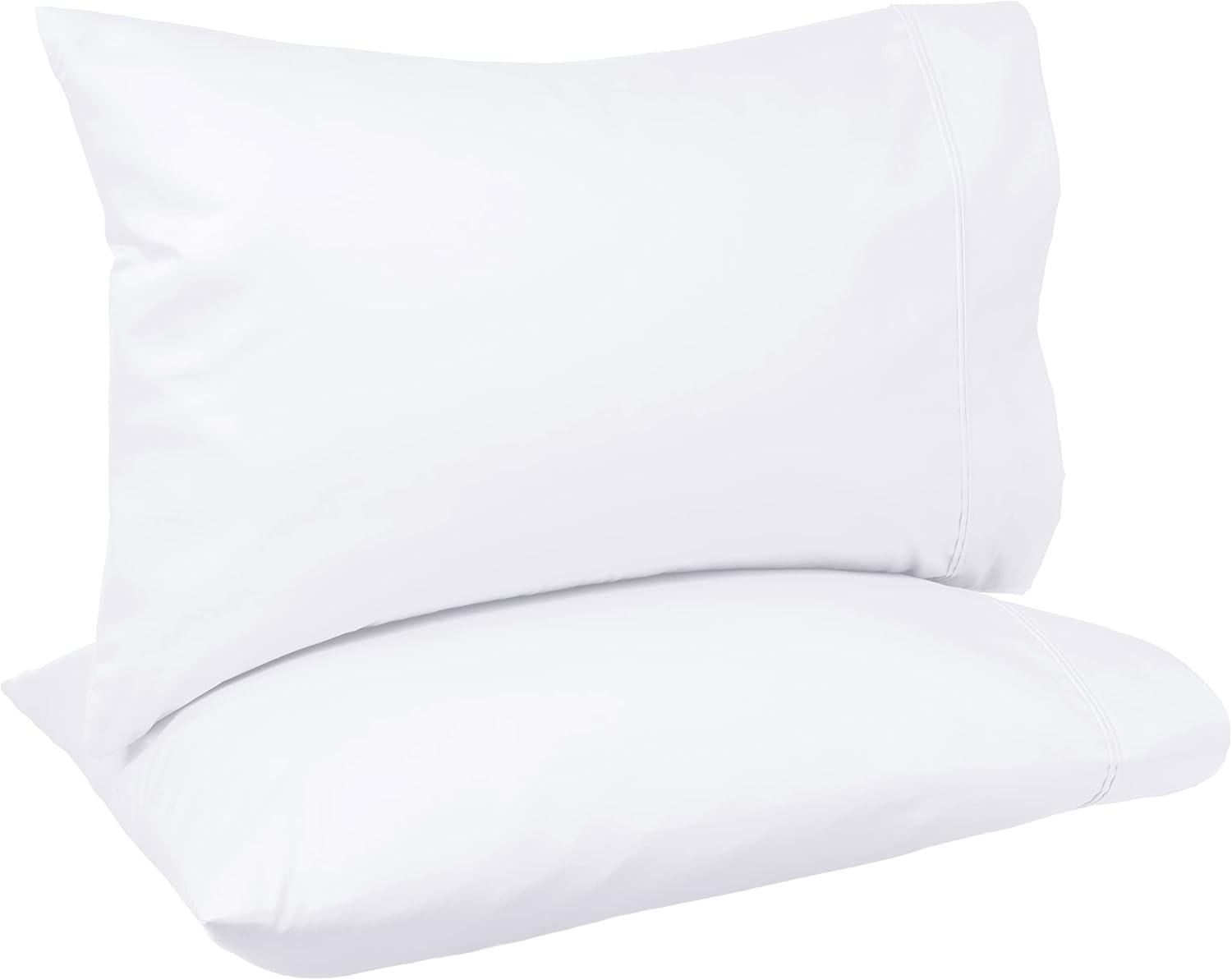 Amazon Basics 400 Thread Count 100% Cotton Pillowcases, Sateen Weave, 