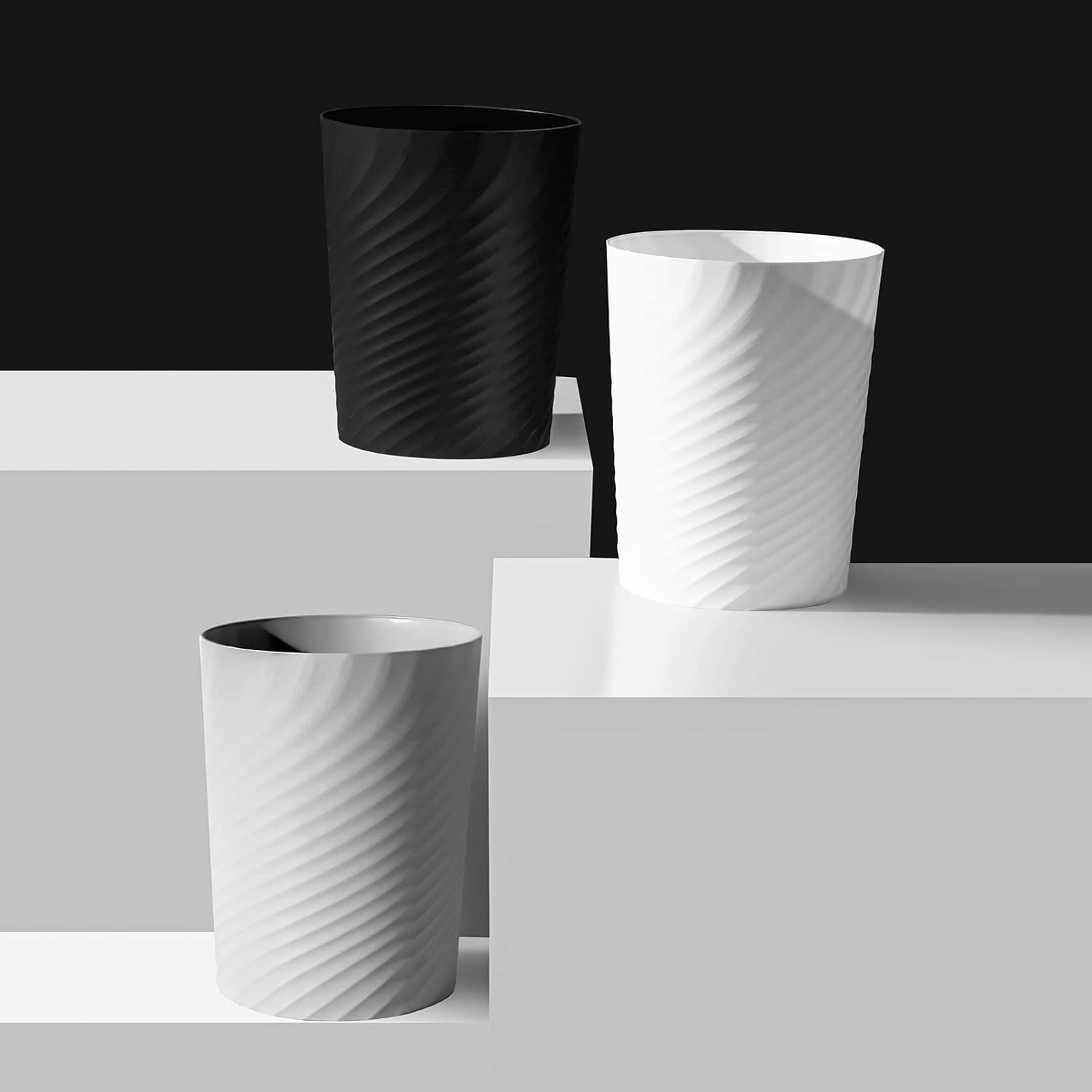 UUJOLY Plastic Small Trash Can Wastebasket, Garbage Container Basket f